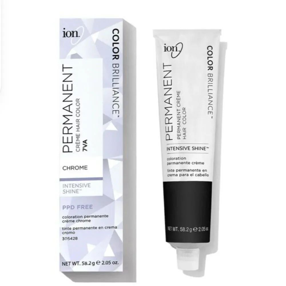 2 Ion Color Brilliance Permanent Creme Hair Color 7VA Chrome 2 Pk